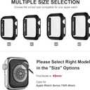 2 x 3 Pack Multi-Color Cases with Tempered Glass Screen Protector for Apple Watch Series 7/8/9 45mm, Navy Blue + Wine Red(Dark Red) + Pine Green, Smooth Touch, Easy Installation, Full Screen Shield, High Protection