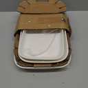 DELLING Large Serving Platter Set of 3, 16/14/12 Inch Porcelain Serving Trays for Party - White Ceramic Rectangular Platters for Entertaining, Appetizer Fruit Tray for Easter Bridal Shower Dinner