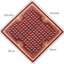 2 x Frada Orange Bandana 23.6 (60x60cm) Head Neck Scarf for Men and Women - Lightweight Breathable (Maroon Burgundy)