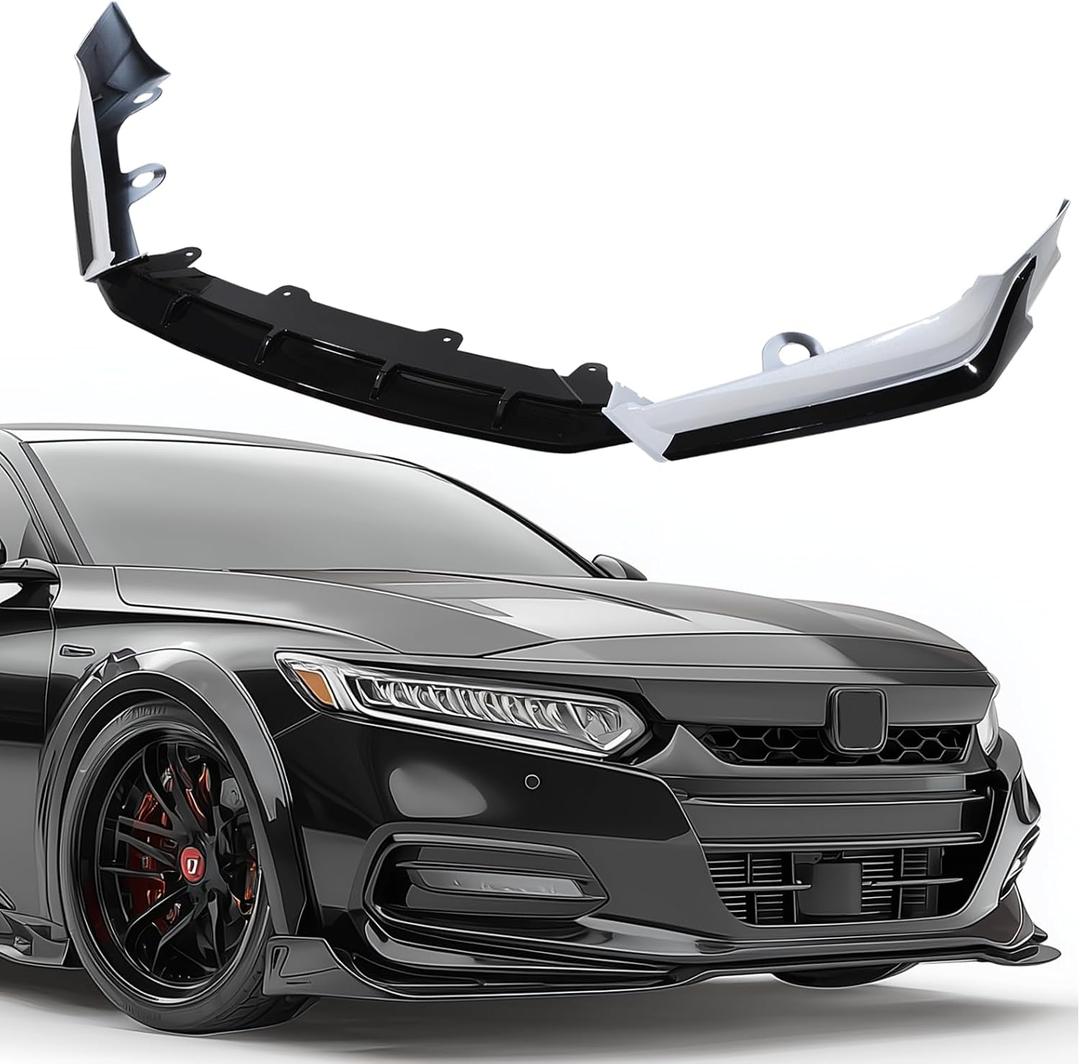 Front Bumper Lip Spoiler Splitter Body Kit ABS Fit for Honda Accord 2018 2019 2020 ACR Painted White Pearl Front Bumper Lip Splitter Kit