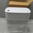 MOPALL Small Bathroom Trash Cans with Lids,Motion Sensor Bathroom Trash Can,Narrow Waterproof Plastic 3.5 Gallon Automatic Adsorption Touchless Garbage Can,White