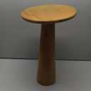 COZAYH Farmhouse Pedestal Small End Table Round Martini Table Wood Plant Stand Rustic Drink Table for Small Space Living Room, Bedroom, Natural Wood