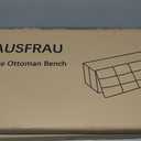 HAUSFRAU Ottoman with Storage Bench Folding Foot Rest Stool Teal