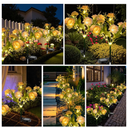 Solar Garden Light Outdoor with Hibiscus Flowers