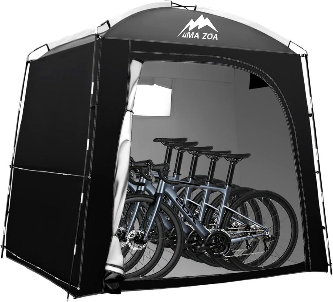 Bike Storage Tent,82*43*70 In Outdoor Portable Storage Tent,Made of 210D Oxford Cloth PU4000mm Waterproof Fabric, Storage Shed for 2-4 bike,Motorcycles,Garden Tools,Lawn Mower,Various Tools