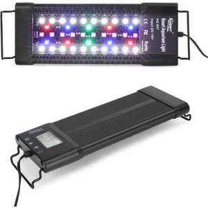 hygger Aquarium Programmable LED Light, for 12~18in Long Full Spectrum Plant Fish Tank Light with LCD Setting Display, 7 Colors, Sunrise Sunset Moon and DIY Mode, for Novices Advanced Players