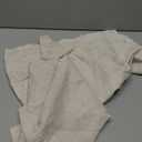 jinchan Linen Tier Curtains with Attached Valance for Kitchen Windows 36 Inch Length Farmhouse Cafe Curtains for Small Windows Light Filtering Rustic Short Drapes for Bathroom Laundry 2 Panels Beige