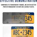 2 Pack Transparent License Plate Shield UV Protective Trim for Standard US Plates (12.2" x 6.3"), Gray