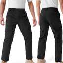 IGOLUMON Men's Tactical Work Pants Ripstop Cargo Pants 10 Pockets | Ripstop Mens Work Pants with Flexible Comfort, Utility Storage and Ergonomic Fit for Construction, Hiking, Camping, Outdoor (Black, M)