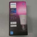 Philips Hue Smart 75W A19 LED Bulb - White and Color Ambiance Color-Changing Light - 1 Pack - 1100LM - E26 - Indoor - Control with Hue App - Works with Alexa, Google Assistant and Apple Homekit