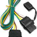 4 Wire Flat Extension 60" 4-Pin Trailer Wiring Harness Male & Female Connector (Standard 60-Inch)