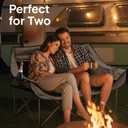 Camping Loveseat for Couples, Friends & Families, Double Camping Chair, Foldable Two Person Camping Chair for Campfire Nights, Tailgating Fun, Beach Escapes, RV Road Trips & Cozy Backyard Comfort, 56.7" x 23.2" x 36.6" inches