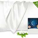 Utukky 100% Mulberry Silk Pillowcase 22 Momme - Ultra Premium 6A Grade Silk Pillow Case - Envelope Enclosure - Breathable Cooling Pillow Cover (Standard (20" x 26"), Ivory)