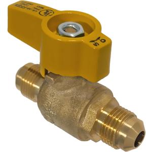 XFITTING 3/8 inch Flare X 3/8 inch Flare Gas Valve, 1/4 inch Turn - Propane and Natural Gas, 1 Piece