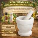 Creative Home Handcrafted 4 inch Mortar and Pestle Solid Marble Grinder for Spices and Herbs Artisan Carved from Yushan Marble Elegant and Durable for Everyday Cooking, 4 Diam. x 4 H Inch