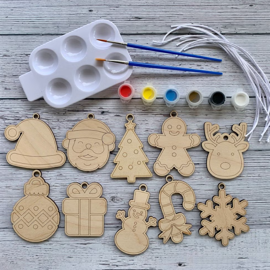QINGQIU Christmas Wooden Magnet Toys, Pack Of 2