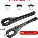 2PCS Car Seat Gap Organizer, Car Seat Gap Filler Storage Bag with Phone Holder, Upgraded Multifunctional Car Seat Gap Blocker Plug to Prevent Dropping, Universal Car Accessories (Black)