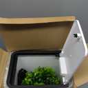 Dog Poop Trash Can Outside 3.96 Gal/15 L Plant Styled Dog Waste Trash Can with Lid 50 Pcs Plastic Waste Bags Outdoor Indoor Poop Container Slim Garbage Bin for Yard Garden Pet (White)