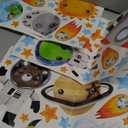 Solar System Wall Decals Astronaut Animals - Peel and Stick Outer Space Stickers with Planets and Stars for Kids Room, Boys or Girls Bedroom, Toddler Nursery, Playroom, Daycare Wall Decor -L Size