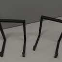 Sweetude 2 Pcs Large Plate Stands for Display Metal Frame Plate Holder Display Stand Decorative Table Top Easels for Picture, Book, Platter, Photo Easel(Black,8 Inch)