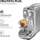 Nespresso Original Creatista Plus Espresso Machine by Breville Brushed stainless steel machine with automatic steam wand and 8 barista style coffee and milk recipes 3 second heat-up