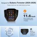 for 2025 Subaru Forester Screen Protector for 2025 2026 Forester Sport Limited Touring Wilderness 11.6-in Display for Subaru Forester Hybrid Accessories Tempered Glass Film