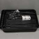 4 Tier Rolling Utility Cart with Handle,REBECAT Utility Cart Made of Multifunctional Storage Organizer Tool for Kitchen,Bathroom,Living Room,Office(Black)