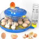 Incubator for Hatching Eggs-18 Egg Incubator with Automatic Egg Turning and Humidity Control 360View Incubadora De Huevos,Ducks,Goose,Pigeon,Quail Incubator for Home,Farm,Lab,Science Classroom