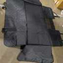 REEVAA Dog Car Seat Cover for Back Seat, Hard Bottom Dog Hammock, Pet Bed Extender for 2-4 Large/Medium Dogs, Waterproof Seat Protector, Universal L Size Fits for SUV Medium Truck, Black