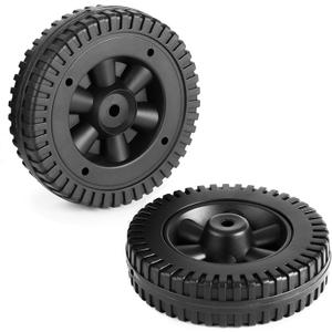 G206-0025-W1 Grill Wheels Replacement Parts for Charbroil Wheel Kit 463722403 463720115 463720114 463722715 Kenmore BBQ Wheels 415.15476 Thermos 461611514 6 Inch 4156956 Plastic Black Blow Molded 2PCS