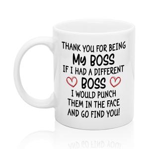 XQLZY Colleague Boss Funny Coffee Mug, Colleague Boss Office Mug, Work Gifts for Work Partner Chief, Birthday Present for Men Women Worker (Multicolor012)