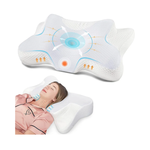 DONAMA Cervical Neck Pillow for Pain Relief,Odorless Contour Memory Foam Pillows with Cooling Pillowcase Cozy Sleeping, Orthopedic Ergonomic Bed Pillows for Side Back Stomach Sleepers
