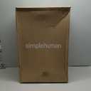 simplehuman 50 Liter / 13 Gallon Semi-Round Kitchen Step Trash Can with Secure Slide Lock, Black Plastic