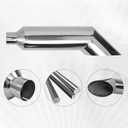 5 Inch Inlet 7 Inch Outlet Polished Stainless Steel Miter Angle Cut Diesel Smoker Exhaust Stack Tip Diesel Exhaust Tip(Stack Smokers 5" ID Inlet 36" Long)