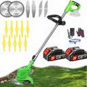 Weed Wacker, Cordless Weed Wacker, Cordless Grass Trimmer, Battery Powered Grass Cutter, Eater Weed Electric, The 3-Pound Ultra-Lightweight, Can be Used in Any Tight Place. (Grass green)