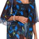 RELLECIGA Beach Cover Up for Women Swimsuit Kimono Cardigans Loose Casual Bathing Suit Coverups (S)