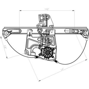 TYC 660423 Cadillac Deville Front Right Replacement Window Regulator