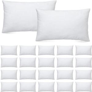 Kigley 20 Pcs Bed Pillow Inserts 20" x 30" Queen Size Pillows for Sleeping Home Hotel Bedding Fluffy Anti Sensitive White Soft Cushion for Back,Stomach or Side Sleepers Machine Washable