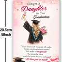 3 x Daughter Graduation Card Class of 2026, Congratulations Daughter Graduation Gifts, Inspirational Proud of You for Her