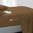 Sheet Set 100% Egyptian Cotton 4-Piece Solid Sheet Set, Soft Cotton Bedsheet Cal King, Taupe