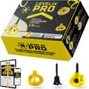Tile Leveling System 1/8 - Flooring tools & Tile spacers - Complete starter Kit, 250 Breakaway Spacers & 100 Reusable Caps - For Professionals & DIY Projects - Free Ebook included