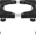 Adjustable Stand for Mini Fridge & AC Unit - 16.5"-25.6" W x 9"-10.6" H 4 Heavy-Gauge Feet Adjustable Refrigerator Base Multi-Functional Washer Dryer Pedestals Holds 340LBS
