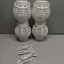 ‎B0DT42DVSTQualirey 4 Pack 2 in 1 White Electric Bug Zapper Indoor USB Mosquito Zapper Outdoor Electronic Mosquito Killer Lamp Electric Shock Hanging Fly Trap Light for Home Patio Backyard(Lantern Style)