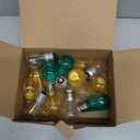 Christmas Light Bulbs 24-Pack S14 Colored LED String Light Bulbs Replacement, E26 Base 1W Plastic Shatterproof Waterproof, Christmas Light Bulb Red, Green, Yellow, Blue (Multi-colored-120v)