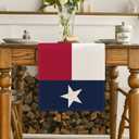 Artoid Mode Texas U.S. States Flag Table Runner, Seasonal Party Holiday Kitchen Dining Table Decoration for Home Party Decor 13x72 Inch
