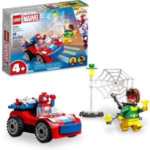 LEGO Marvel Spider-Man's Car and Doc Ock Building Set, Spidey and His Amazing Friends Buildable Toy for Kids 4 Plus Years Old with Glow in The Dark Pieces, 10789