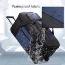 Large Rolling Duffel Bag with Wheels, 34" (130L) Expandable Weekend Travel Waterproof BagExpandable design, 18 x 15 x 31 inches