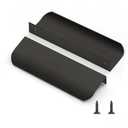 LEAPHZOT Edge Finger Pull,Concealed Kitchen Cabinet Handle,Top Mount Flat Cabinet Pulls for Cupboard Door Drawer 6814 (4, Matte Black, 4.72"/120MM Overall Length)