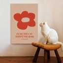 BNEKOLISM Wall Cat Scratcher for Indoor Cats - Reusable & Damage-Free Wall-Mounted Fabric Scratching, DIY for Furniture and Wall Protection (15.75''x23.62'', Flower)