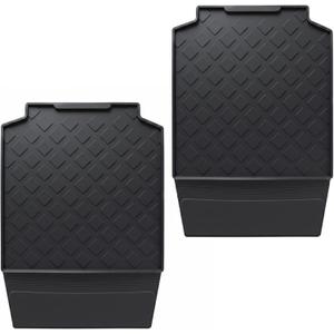 Premium Silicone Car Seat Protector for Child Car Seat - LATCH Compatible, Waterproof & Anti-Slip, Heat Resistant, No Imprints on Leather Seats, BPA-Free Universal Fit for Baby, Pets (Black, 2 Pack)